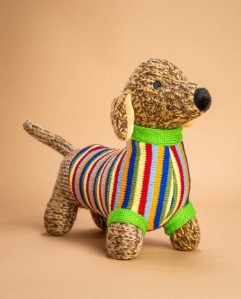 Knitted Sausage Dog soft toy gift - Send a Cuddly