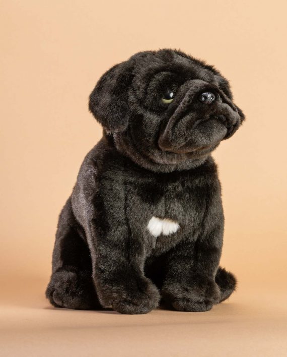 black pug soft toy gift idea