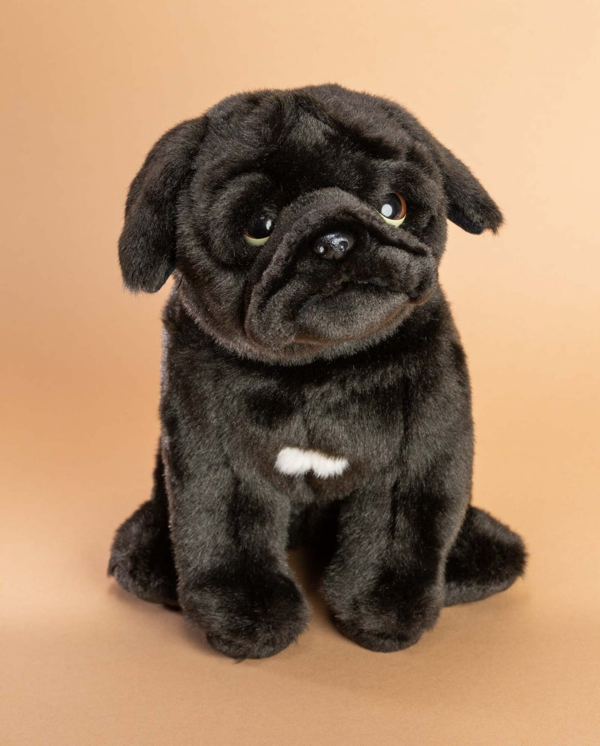 black pug soft toy gift idea