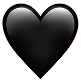 know the meaning of the black heart emoji