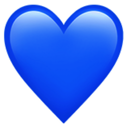 know your blue emoji heart