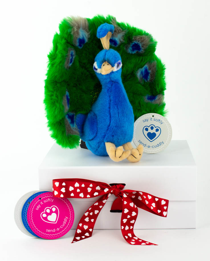 peacock teddy bear