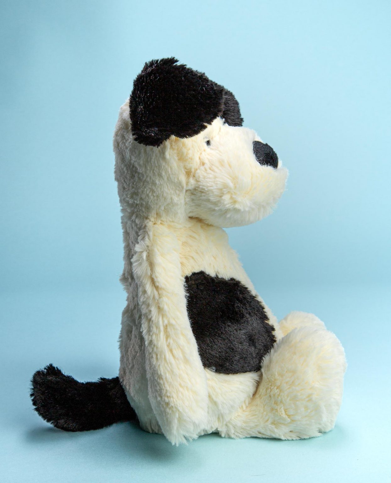 Black and Cream Puppy Soft Toy - Send a Cuddly