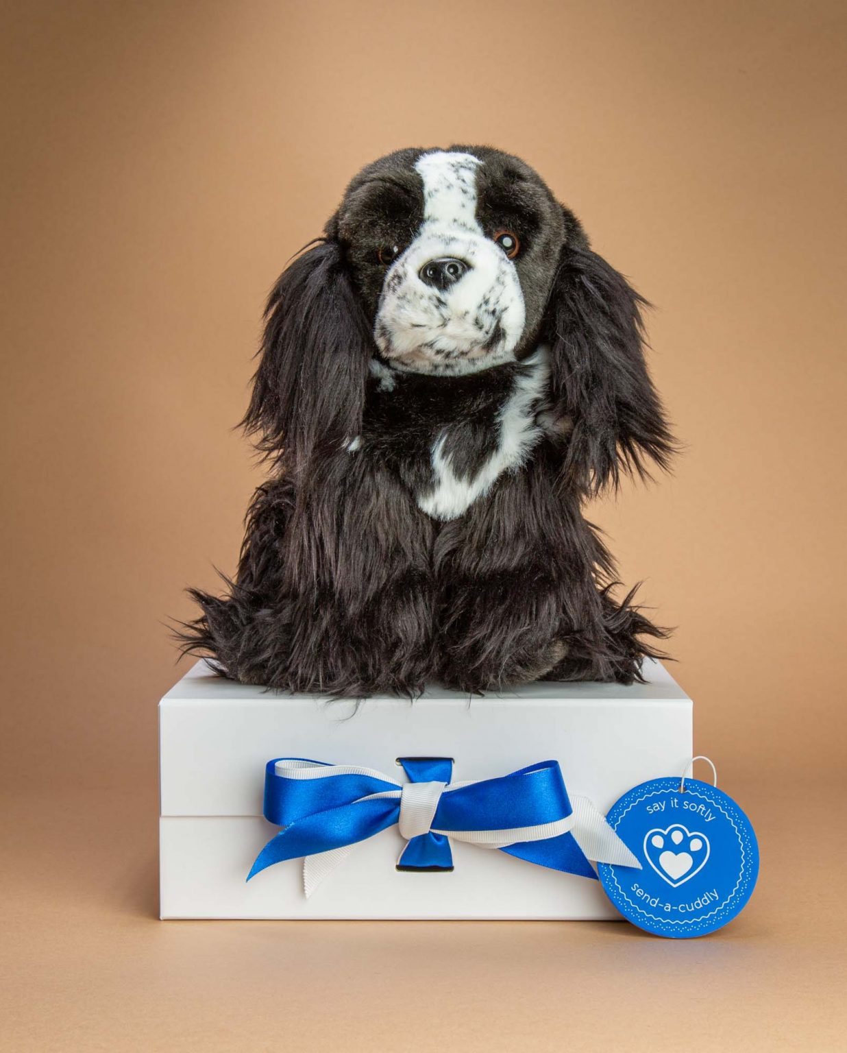 Blue Roan Cocker Spaniel Dog Soft Toy Gift - Send a Cuddly