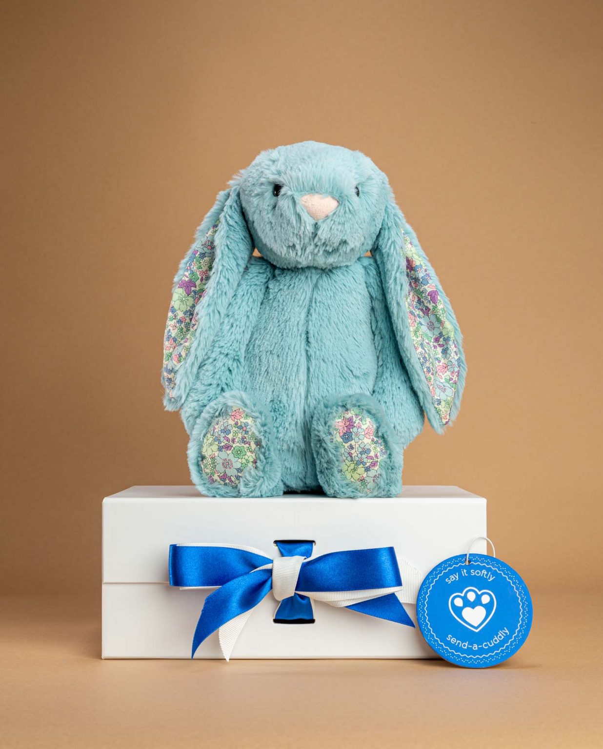 Jellycat Blossom Aqua Bunny soft toy gift - Send a Cuddly