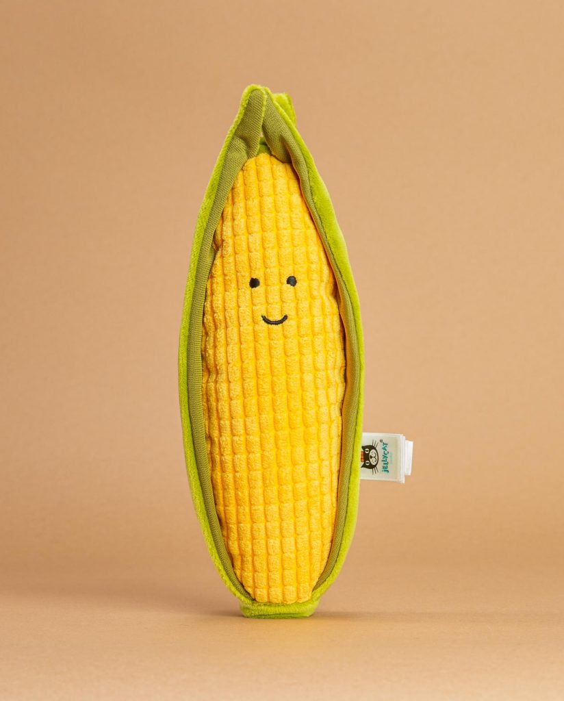 Cuddly Sweetcorn gift Soft toy Sweetcorn. Send Quirky Cuddles!!