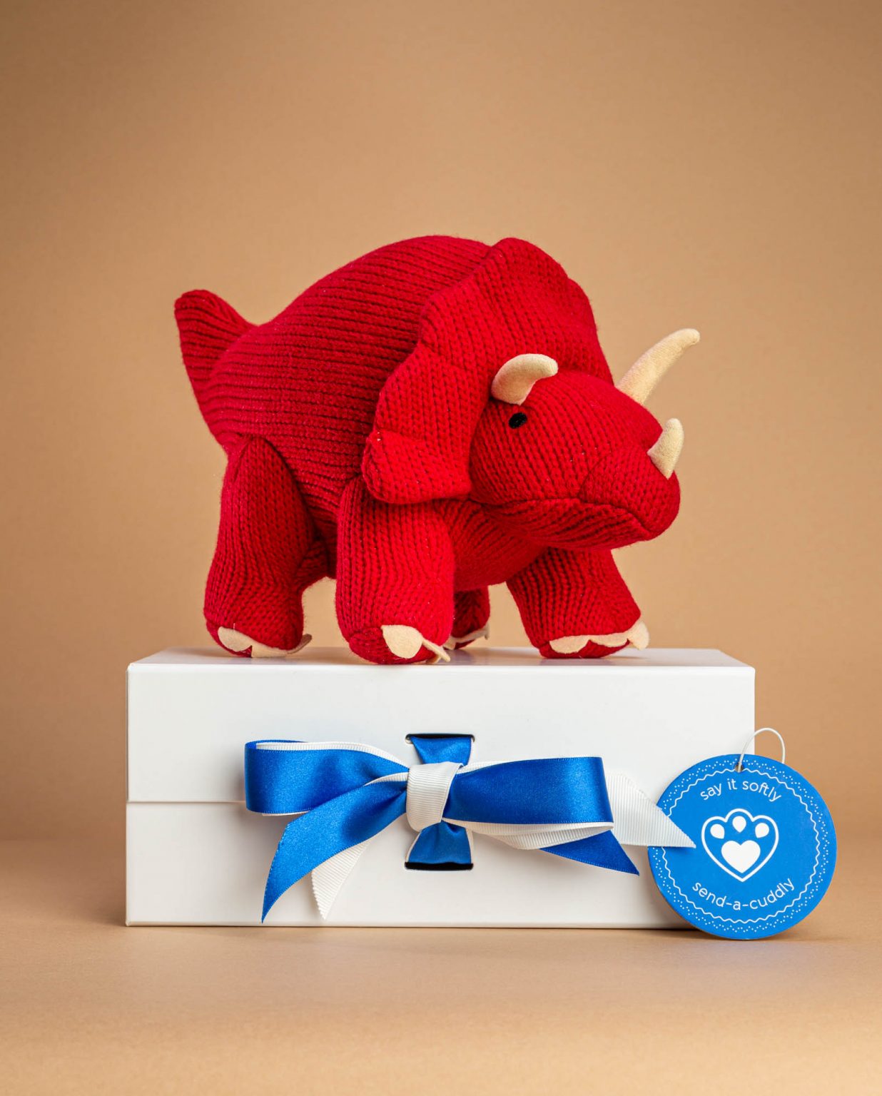 Triceratops Knitted Toy