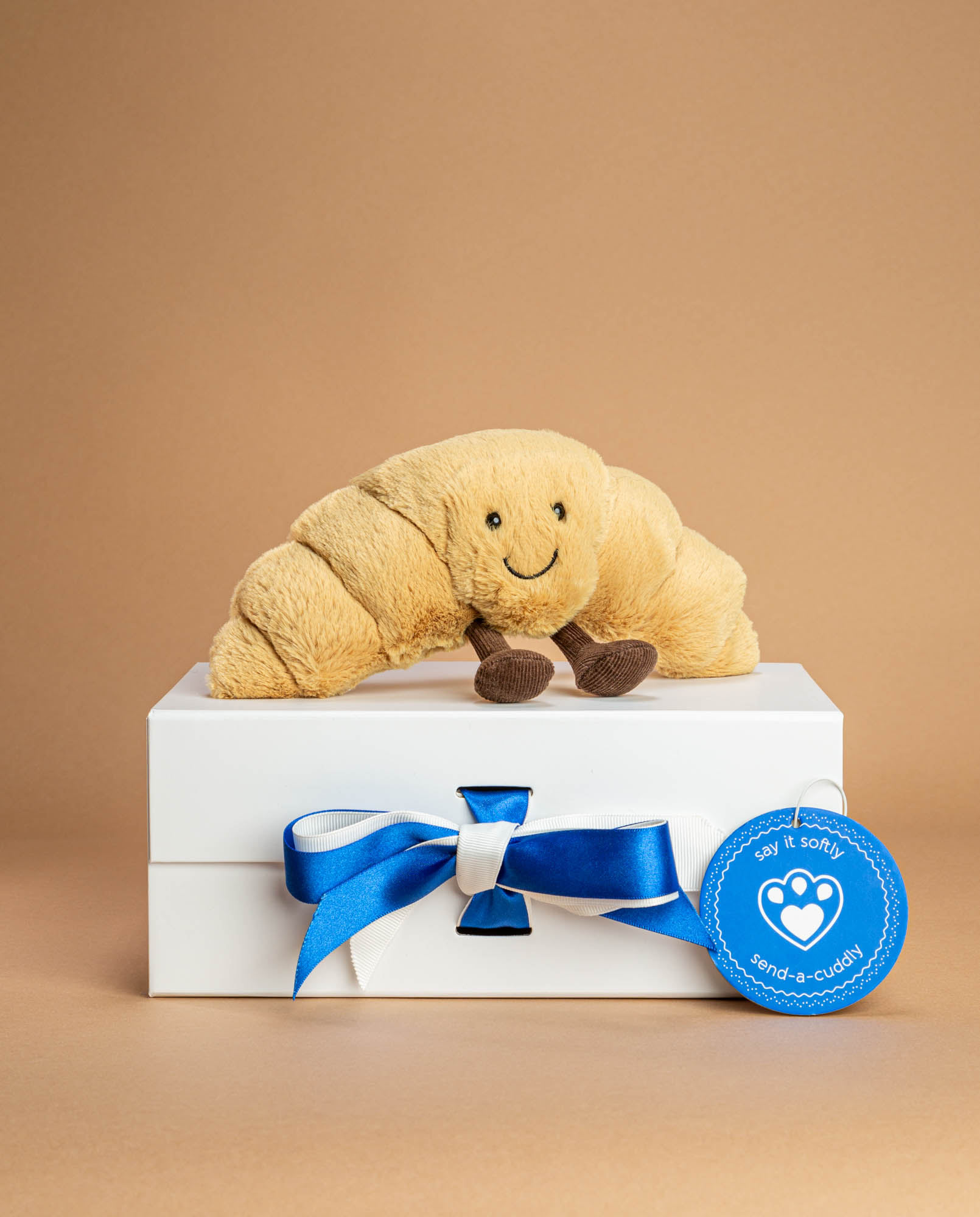 Cuddly croissant soft toy gift Jellycat Croissant send quirky cuddles!