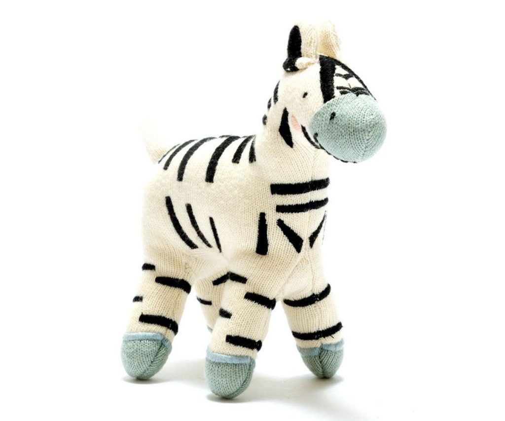 Baby Ziggy Zebra organic cotton soft toy - Send a Cuddly