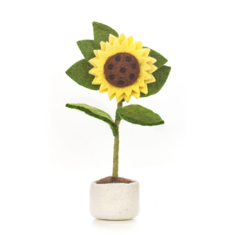 Felt Sunflower cuddly soft toy gift - send a cuddly