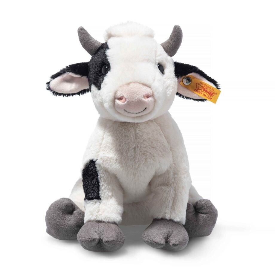 Steiff black & white cuddly cow soft toy -Send a Cuddly