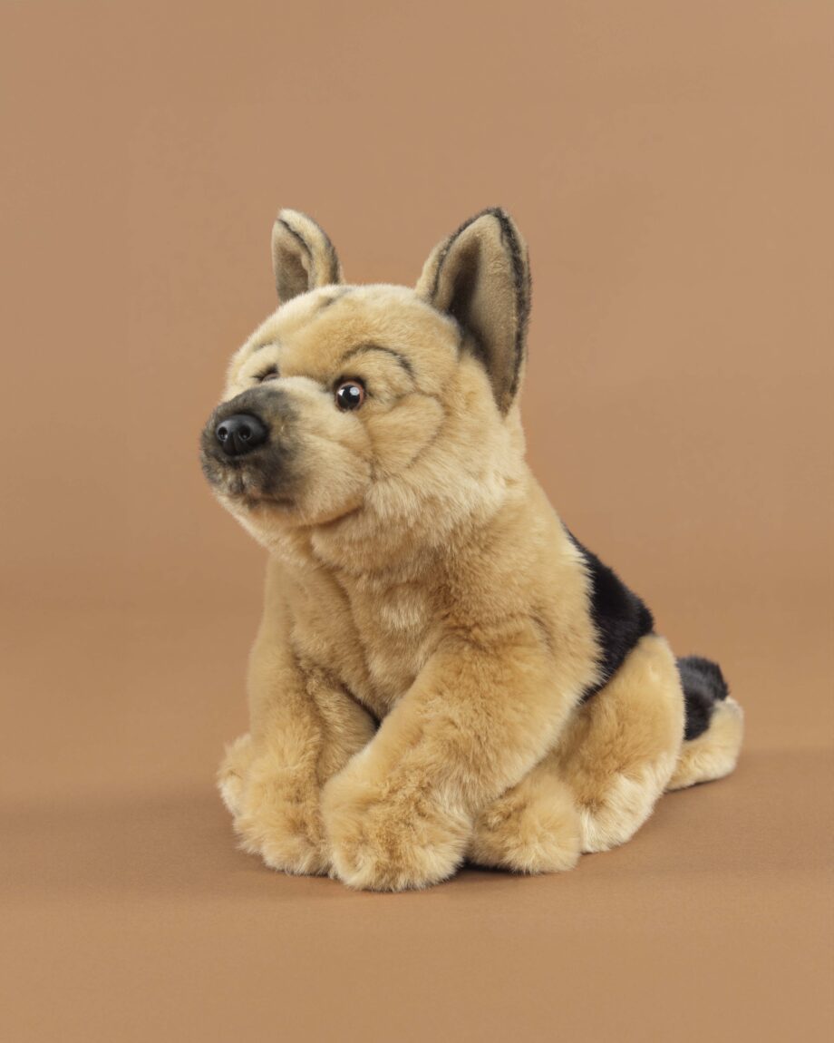 German Shepherd tan soft toy dog - send a cuddly
