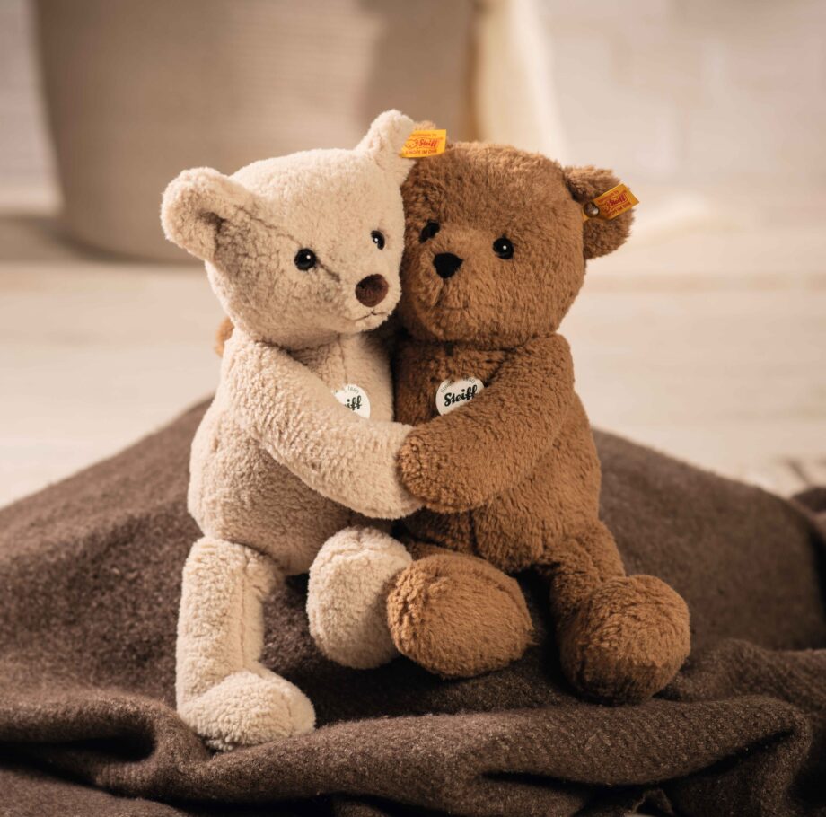 Steiff Papa and Mama teddy bear soft toys - send a cuddly