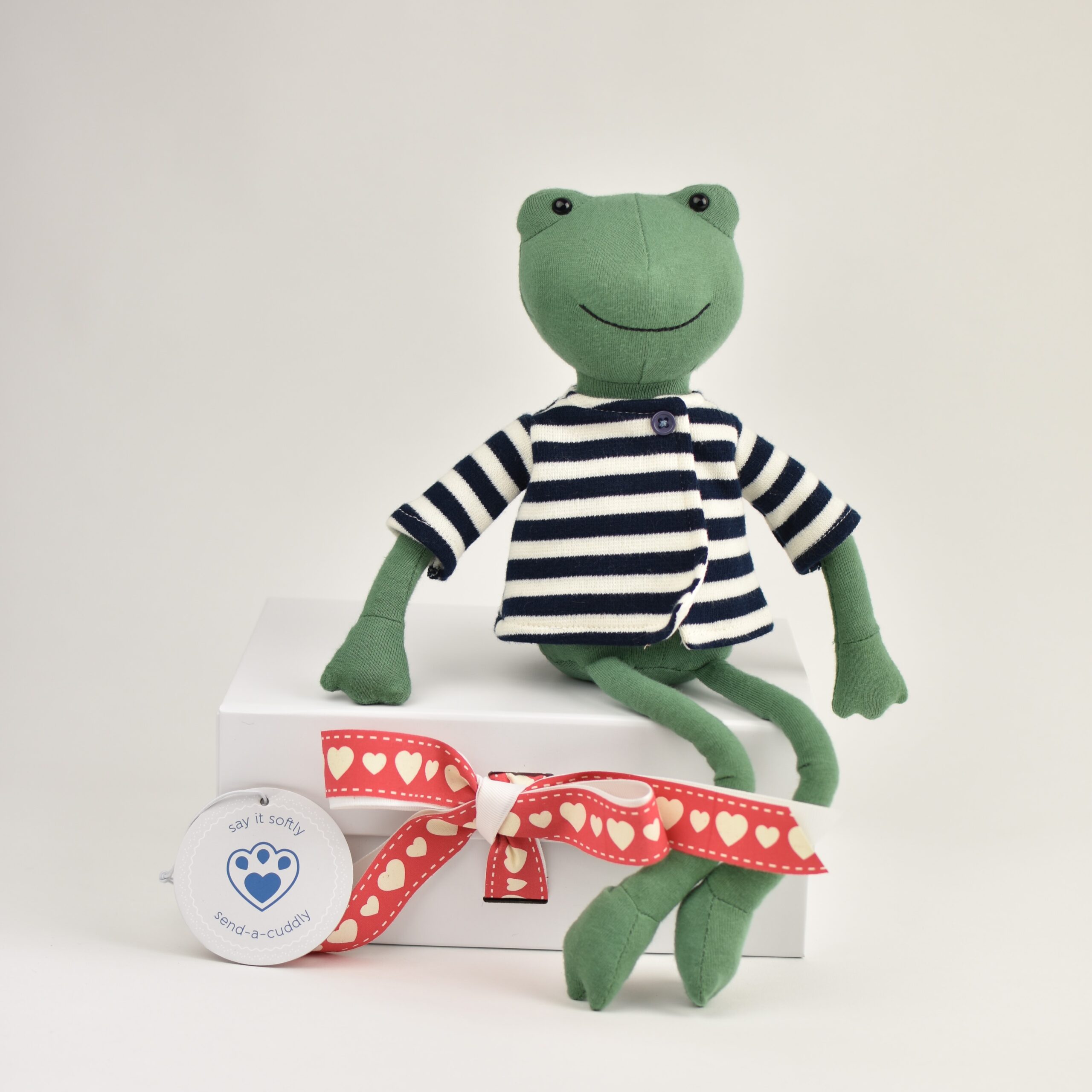 I love you valentine's frog soft toy