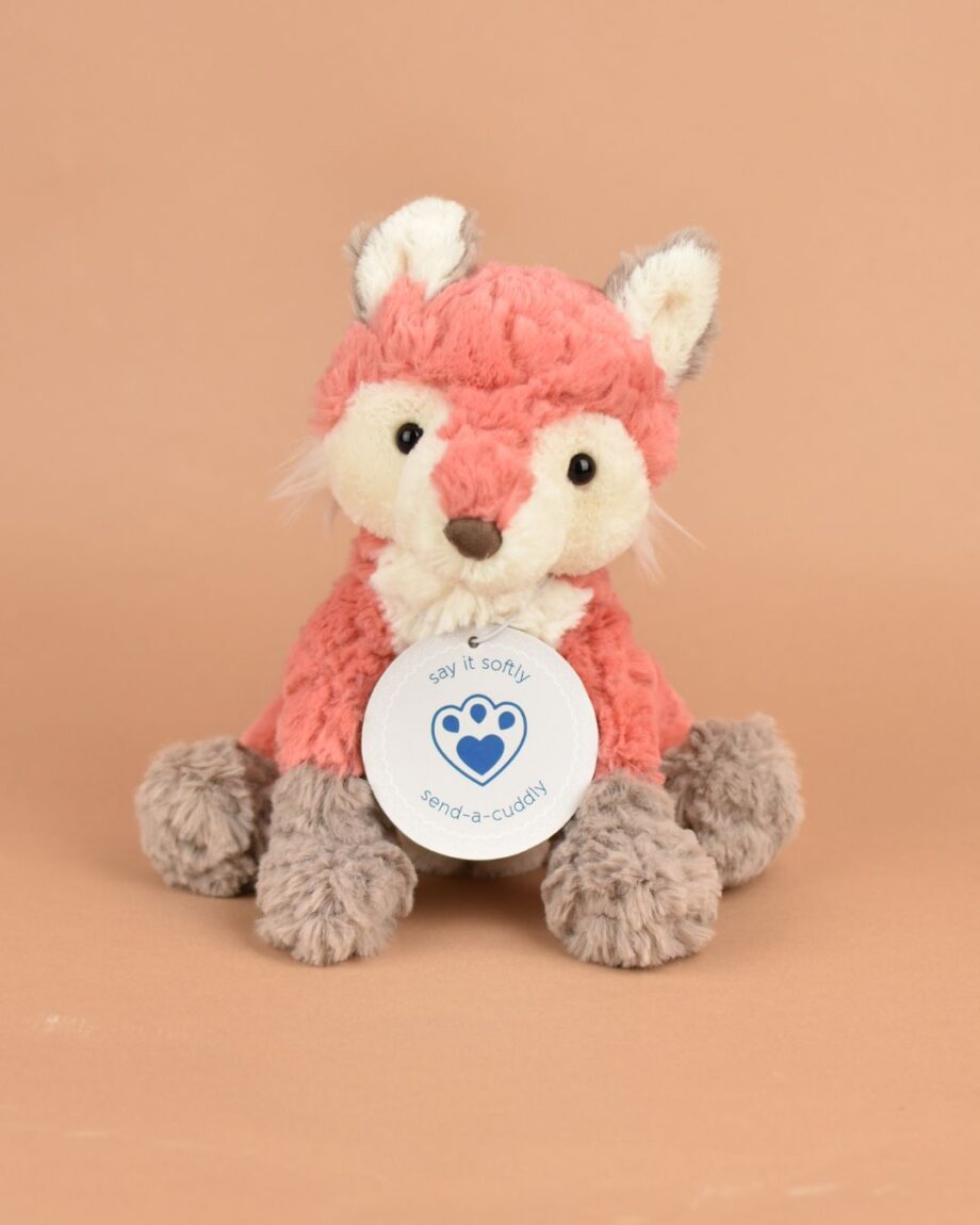 Snuggly Coral Fox Soft Toy