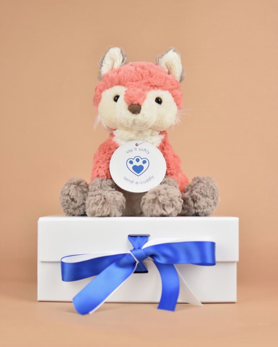 Snuggly Coral Fox Soft Toy