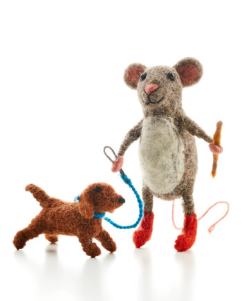 Felt Dog Walker Mouse