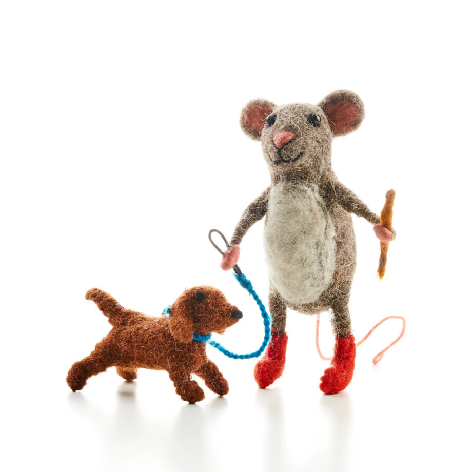 Felt Dog Walker Mouse