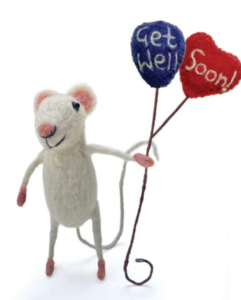 Felt Get Well Soon Mouse