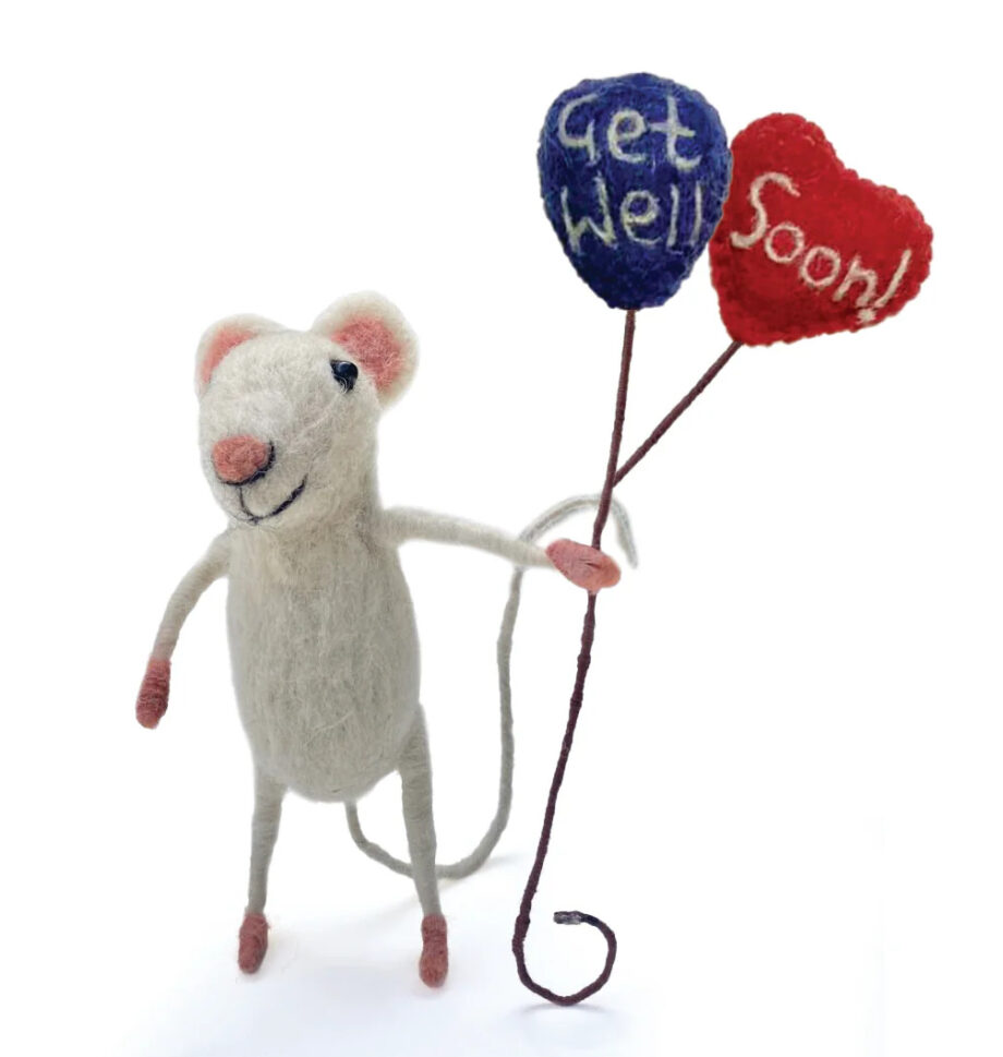 Felt Get Well Soon Mouse