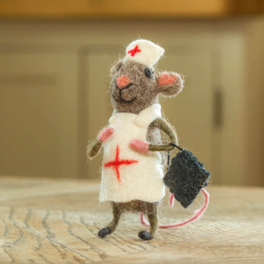 Felt Nurse Mouse