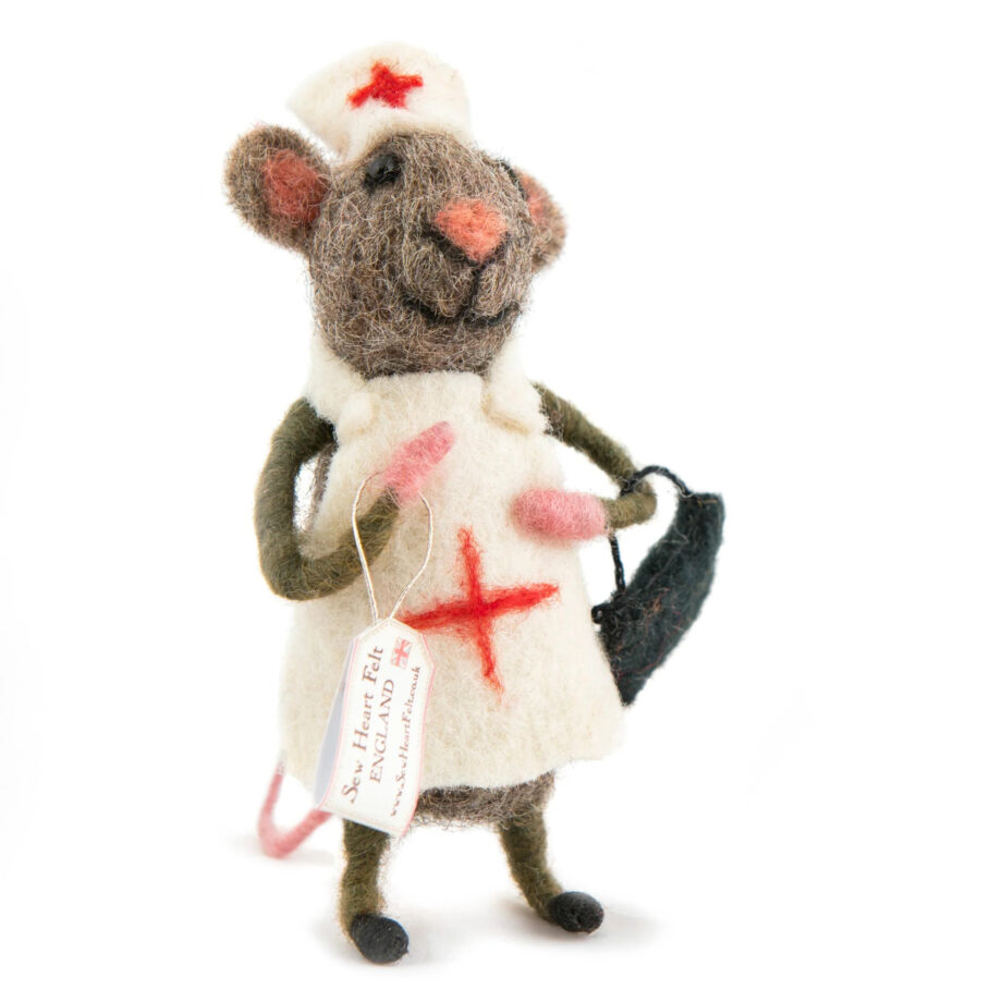 Felt Nurse Mouse