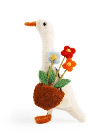 Felt Daphne Duck with Flowers