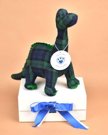 Tartan Diplodocus dinosaur toy
